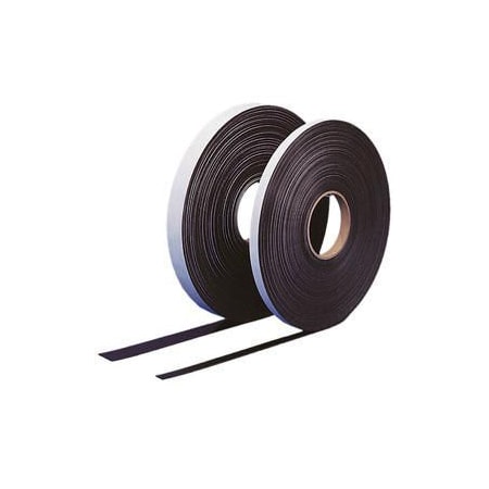 Aigner Index Self Adhesive Magnetic Strip, 100 ft x 2 H Roll, Black SA200